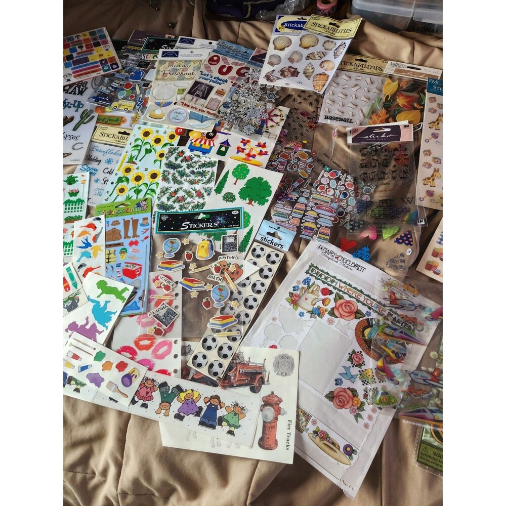 Huge Vintage Sticker Lot 1000s Uncounted Sandylion Mrs Grossmans Retro 90s FS
